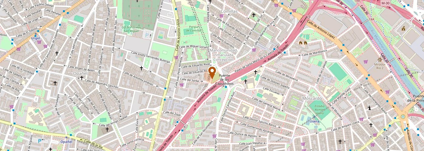 Plano de situación de Celi Estructuras en la calle Baleares 16, 28019 Madrid